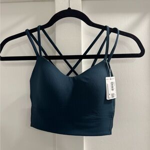 Lululemon Like a Cloud Longline Bra Ribbed B/C Size 6 NWT Teal